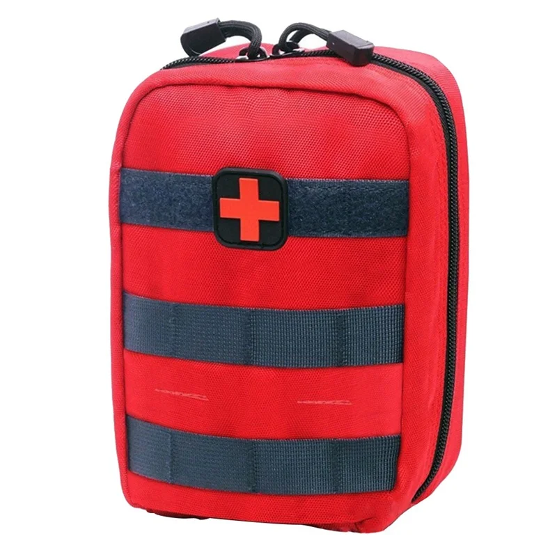 Открытый выживания тактический медицинский аптечка медицинская крышка аварийный военный пакет средство для охоты ремень сумка - Цвет: RD