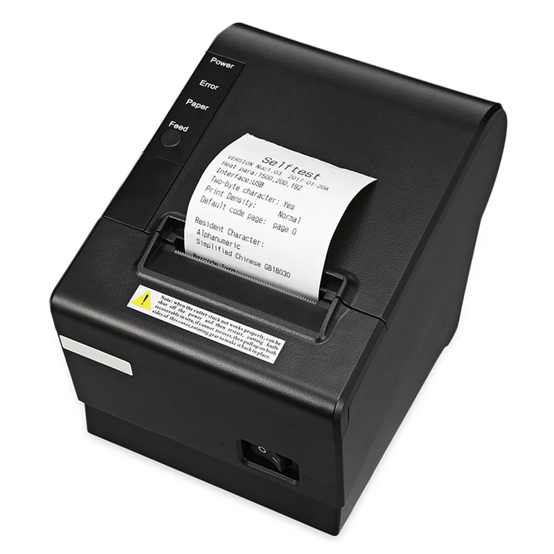 Небольшой чековый принтер 200 мм/сек. 80 мм чековый термопринтер с USB LAN Ethernet порт автоматический резак ЕС вилка