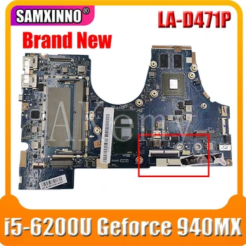 

SAMXINNO LA-D471P Motherboard For Lenovo 710-14ISK 710-14IKB LA-D471P laptop Mainboard with i5-6200U Geforce 940MX