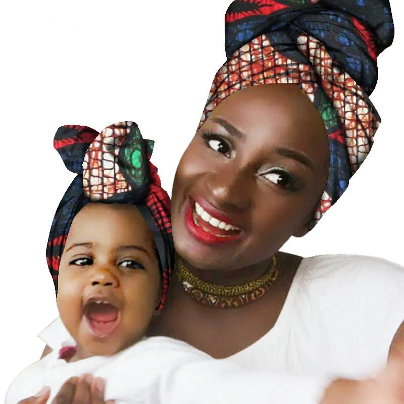 Анкара шаль шарф африканская длинная одежда головные уборы печать батик ткань хлопок высокое качество мода Африка обертывание 2 шт