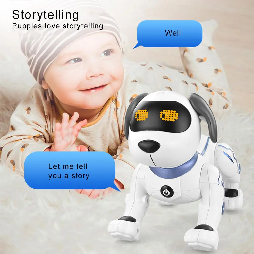 Induction toy Dog Control Dog Smart Robot Electronic Pet Interactive Program Dancing Walk Robotic Animal Toy Gesture Following