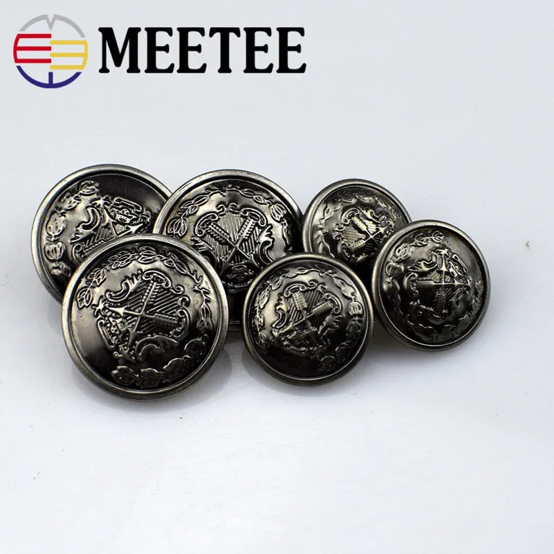 10/50 шт. Meetee 20/25 мм винтажная медная металлическая кнопка для пальто Сделай Сам