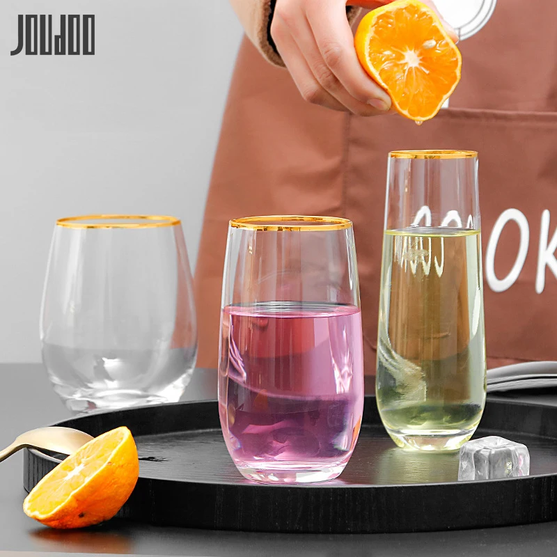 JOUDOO бокал для красного вина es многоразовое прозрачное стекло фруктовый сок пивная чашка для коктейля Кофе Свадебная посуда бар посуда для напитков 35