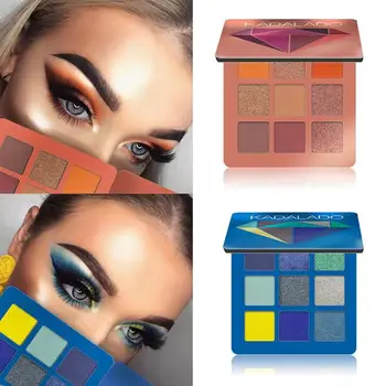 

9 Color Matte Hybrid Eyeshadow Shiny Diamond Waterproof Eyeshadow Nude Shimmer Makeup Pallete Powder Pigment