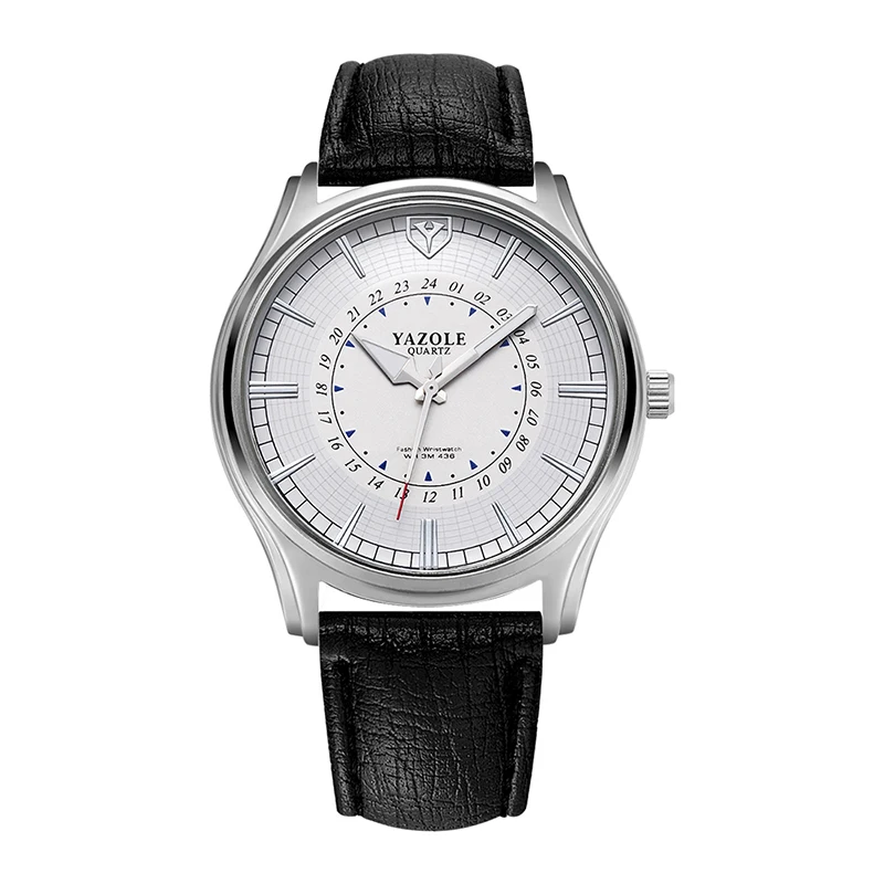 Роскошные деловые мужские часы от бренда yazole, уникальный дизайн, 24 часа, мужские часы с кожаным ремешком, водонепроницаемые мужские часы erkek saat - Цвет: 3