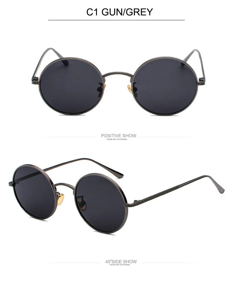 OEC CPO Classic Men Round Sunglasses Women Metal Frame UV400 Sun Glasses Men's Female Fashion Eyewear O90 guess sunglasses