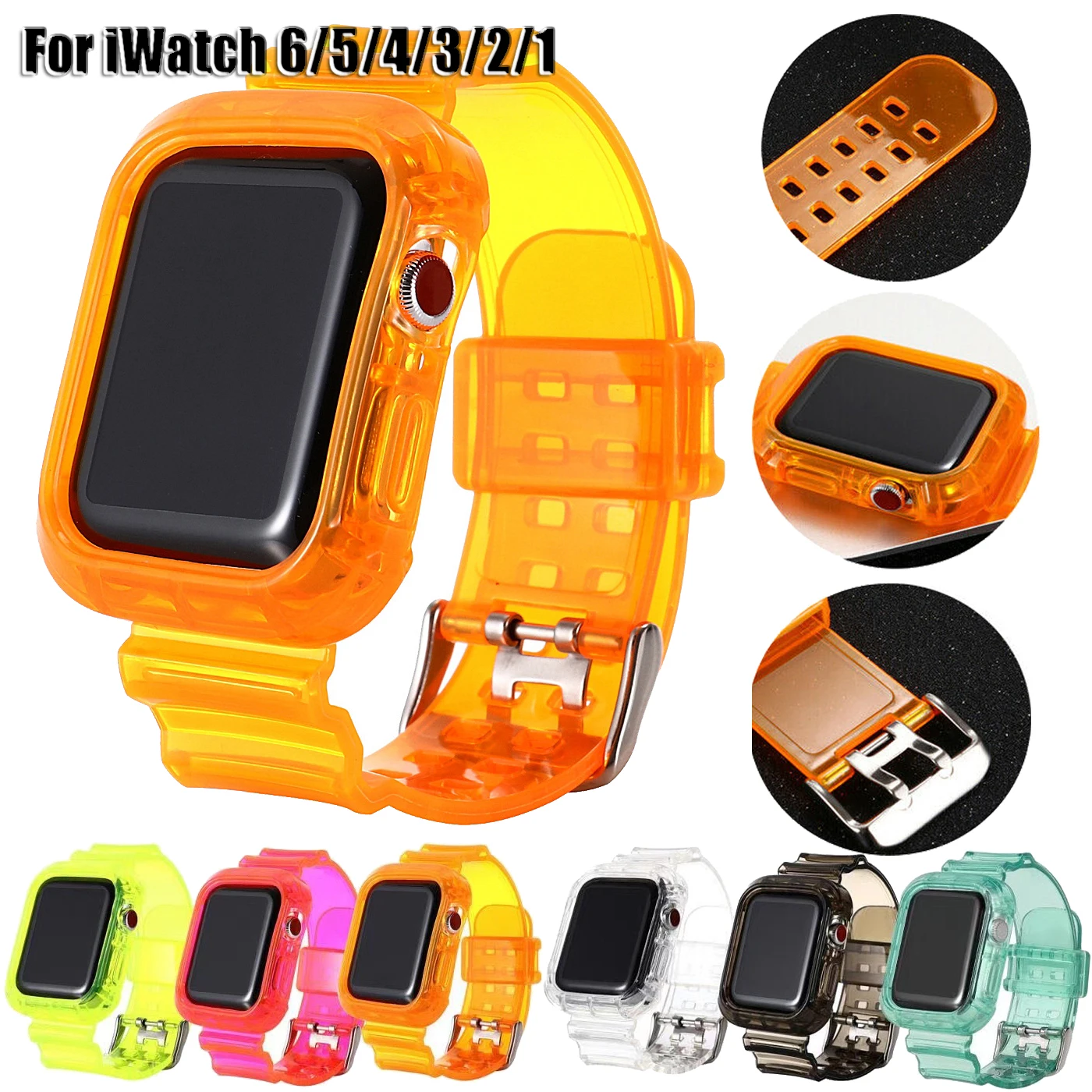 

For iWatch Replacement Wrist Strap &Protective Cover iWatch 6 5 4 3 2 Wristband Wrist Straps 38/42/40/44mm Universal