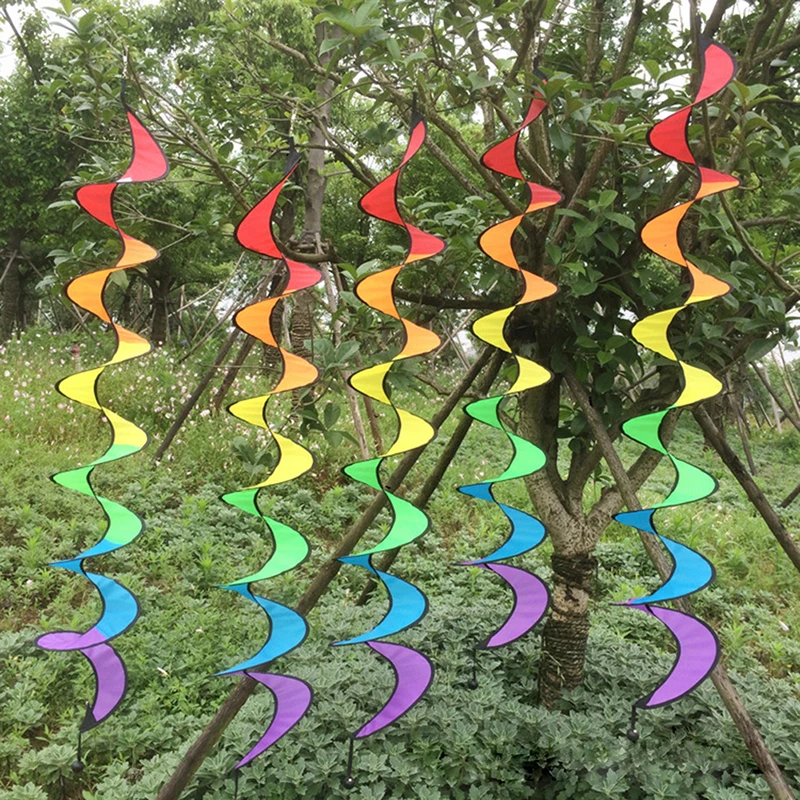 Hot-Rainbow-Spiral-Windmill-Tent-Colorful-Wind-Spinner-Garden-Home-Decorations.jpg Forró Szivárvány Spirál Szélmalom Sátor Színes Szél Fonó Kerti Otthoni Dekorációk - Image 4
