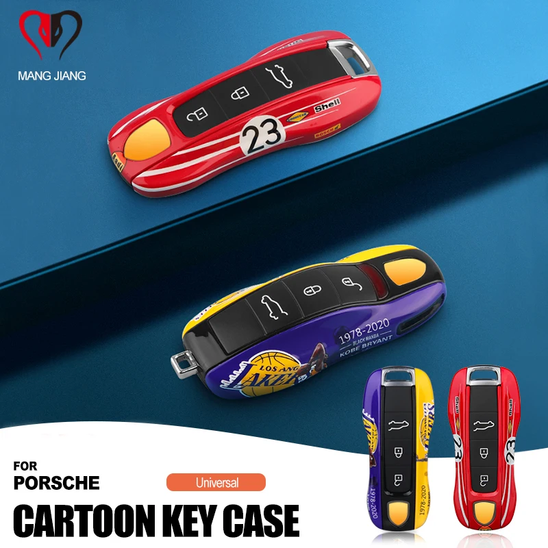 Hot Fashion Pattern for Porsche Panamera Cayenne Macan 911 718 9YA 971 Key Case Bag Shell Cover Cap Protector Car Accessories
