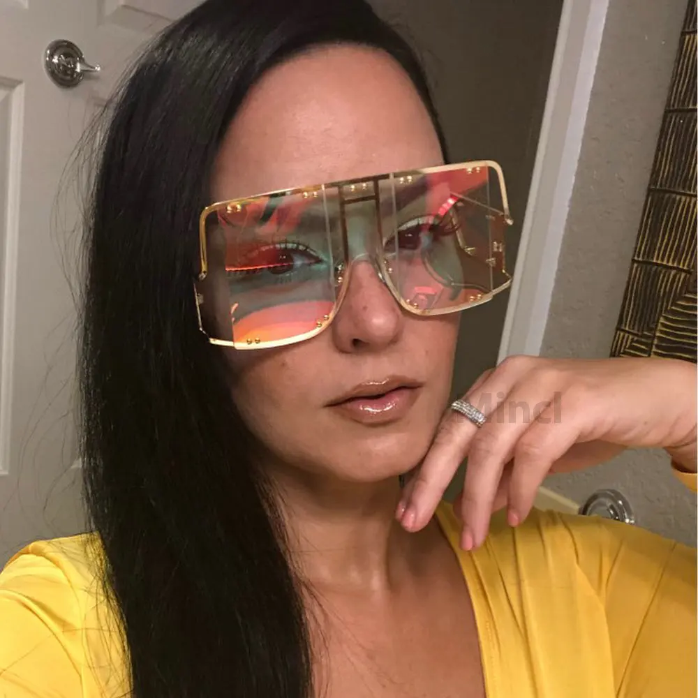 MINCL/2019 новая унисекс негабаритная квадратная модная женская рамка маска