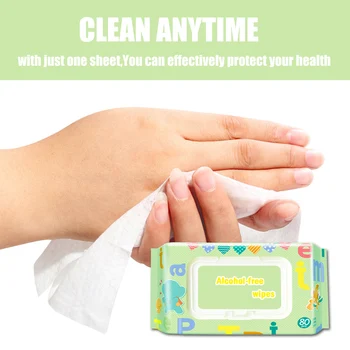 

80pcs/pack Portable Hand cleaning Wipes Kitchen Cleaning alcohol Paper towels Sanitary Wet Napkins disinfecting wipes for virus