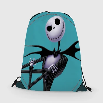 

Custom Jack Skellington Drawstring Bag Daypack Kids Satchel Casual Backpack Teenager Storage Bag Women Men 31x40cm*181031-02-32