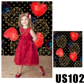 

HUAYI Photography Backdrop Valentine's Day Love Painted Hearts Photobooth Background Newborns Baby Child Studio Backdrops US-102