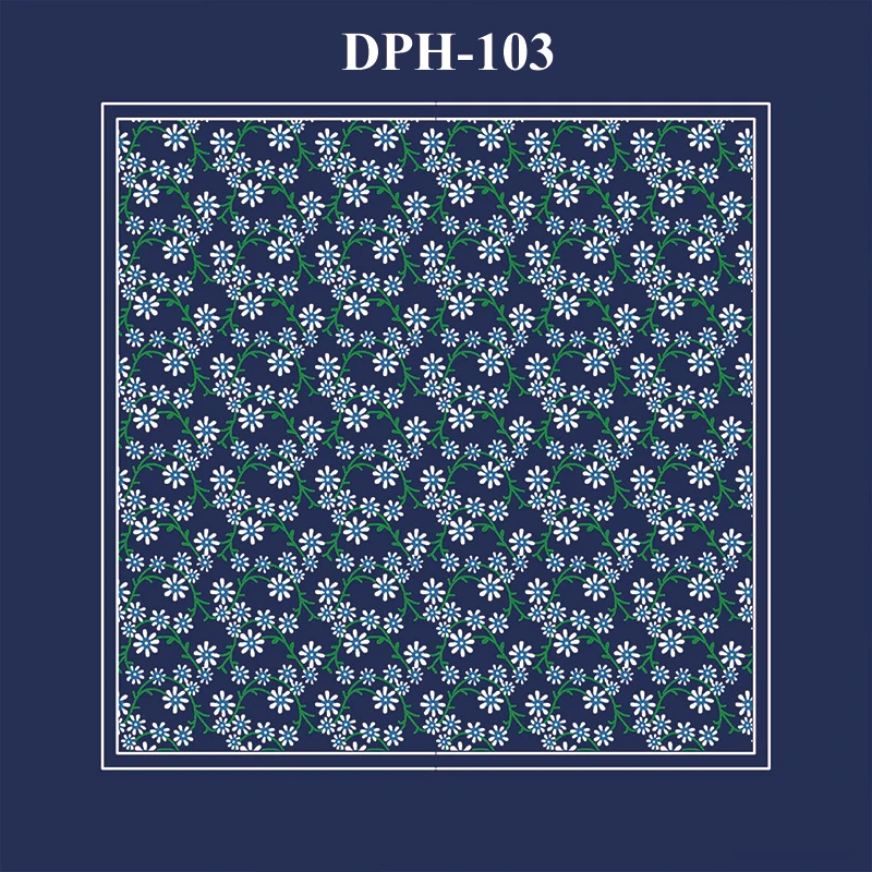 Tailor Smith New Designer Pocket Square Handkerchief Houndstooth Floral Paisley Strip Printing Soft Handkerchief Men Chest Towel