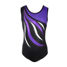 Гимнастический купальник для девочек, одежда для гимнастики, Фигурное катание, Ритмическая гимнастика, баллон, трико, металлическое танцевальное трико