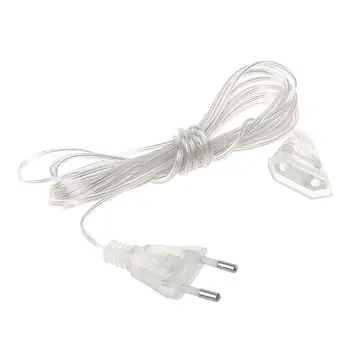 

5m Power Extension Cable Extender Wire For LED String Light Christmas Lights EU Plug Q0KF