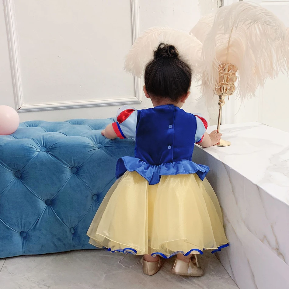 Baby Girls Princess Dress Fancy Costume Toddler Cosplay Arier Snow White Elsa Dress Infant Alice Gowns Girl Birthday vestidos boutique baby dresses