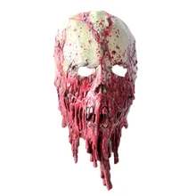 Хэллоуин страшные маски Косплей Хэллоуин взрослых маска зомби латексная кровавая страшная чрезвычайно противная полное лицо K923