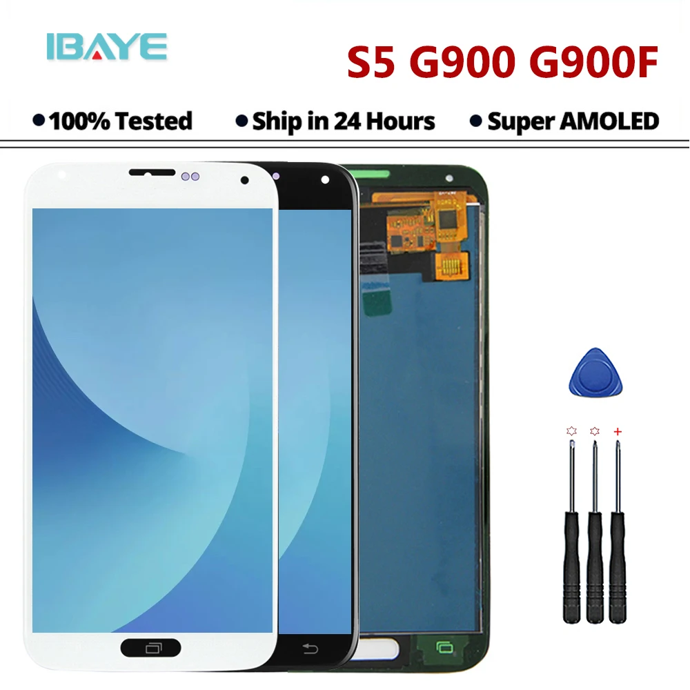 Скидка A + G900F ЖК дисплей для samsung S5 G900F G900A ЖК дисплей G900P G900T G900V сенсорный экран дигитайзер для Galaxy s5 запасные части