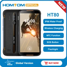 Homtom HT80 IP68 防水スマートフォン 4 4g lte の android 10 5.5 インチ 18:9 hd + MT6737 クアッドコア nfc ワイヤレス充電 sos 携帯電話(China)