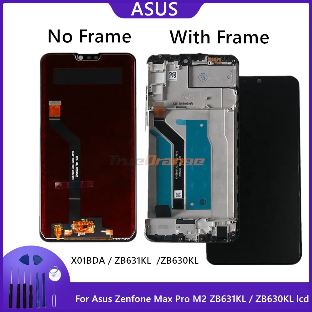 

6.26'' AAA Original LCD For Asus Zenfone Max Pro M2 ZB631KL / ZB630KL LCD Display Touch Screen Digitizer Assembly Parts+Frame