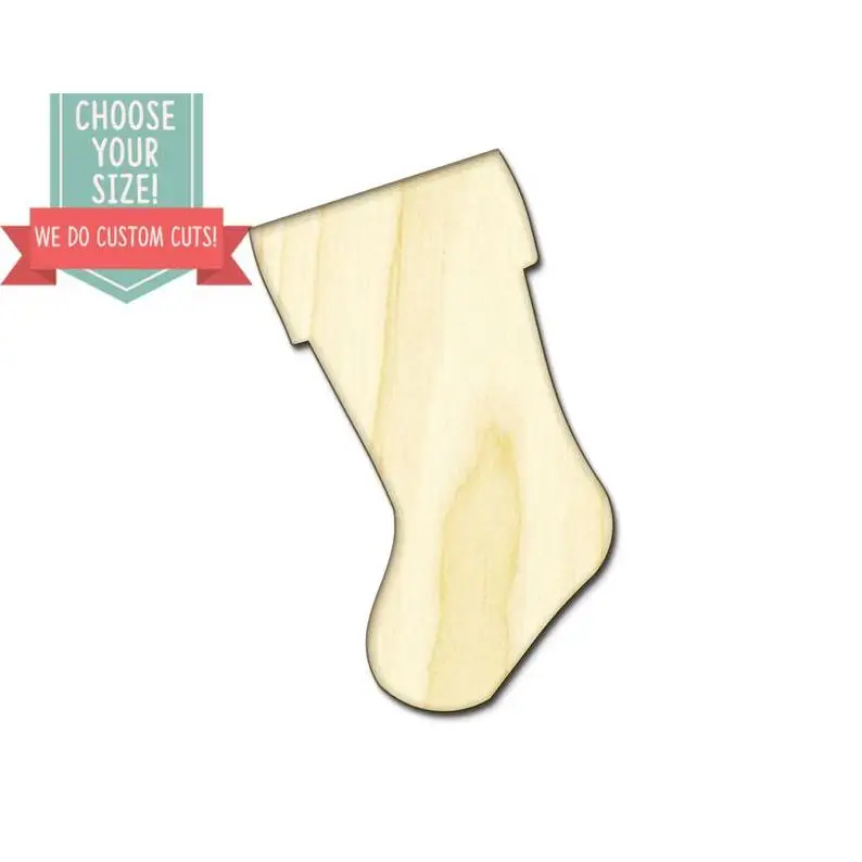 

Christmas Stocking - Custom Choose Your Size Laser Cut Wooden Art Craft Supplies Wall Hanging Decor Wedding Nursery DCS0403