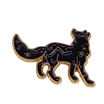 

Constellation wolf brooch from the starry animal companions collection