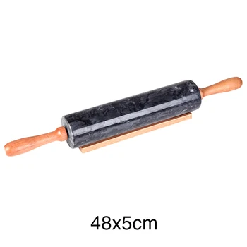 

Easy Clean Pastry Tool Rolling Pin Manual Portable With Handle Dough Roller Kitchen Polished Marble Non Stick Accessories Cake