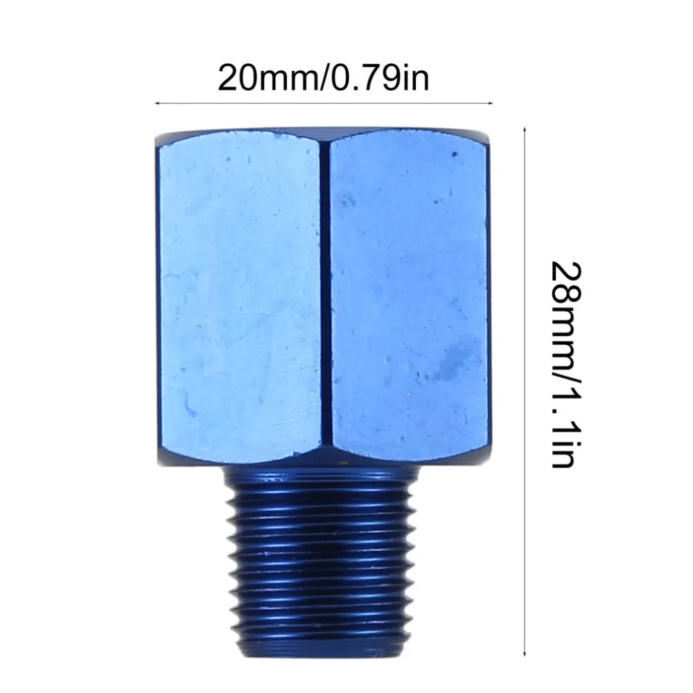 1/8 Npt штыревой к M12X1.25 гнездовой Шланг Концевой порт конверсионный фитинг переходник из сплава давления топлива Манометр