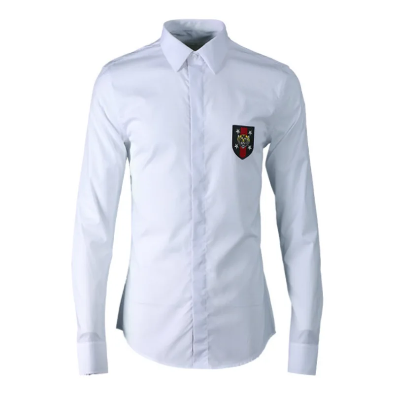 

Tiger Standard Weaving Belt Decoration Men's Shirt Men's Wear Brand Shirt Men's Wear Literature And Art Shirt Male