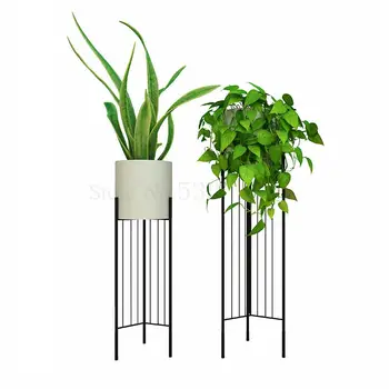 

Nordic Wrought Iron Flower Stand Balcony Living Room Interior Floor-standing Special Offer Modern Multi-layer Green Flower Pot F