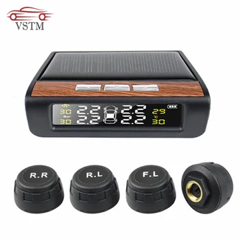 

TPMS Tire Pressure D68 External Sensors Car Monitoring System Solar Energy Digital Display Auto tyre Security Alarm System