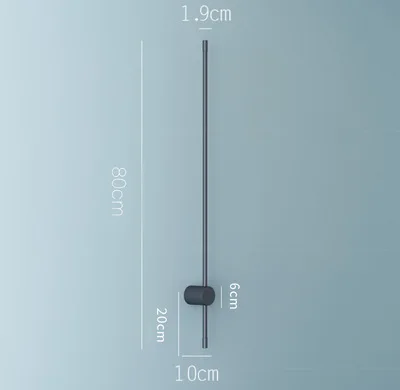 Style B 80CM Минималистичные Настенные светильники из алюминия для гостиной, спальни, комнаты, линейный настенный светильник для кухни, коридора, прохода, светодиодный настенный светильник - Цвет абажура: Style B 80CM