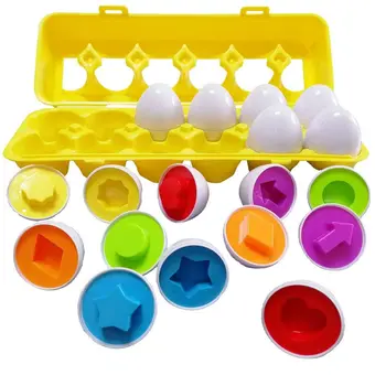 Kształt pasujące zabawki Sorter jaja zabawka matematyczna dla malucha dzieci jajko Puzzle dziecko Montessori nauka edukacyjne zabawki dla dzieci prezent tanie i dobre opinie W wieku 0-6m 7-12m 13-24m 25-36m 4-6y CN (pochodzenie) Unisex
