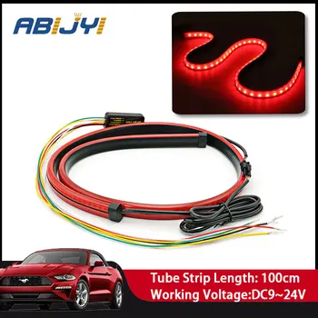 

90cm LED Flexible Strip Warning Signal Light Safety Driving in Auto High Mount Brake Stop Lamp Rear window decorative light