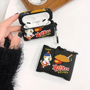 

3D Korean Food Turkey Instant Noodle Headphone Case For Apple Airpods Pro 1/2/3 Silicone Earphone Cover Accessories box