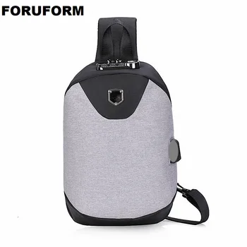 

Anti-theft Chest Bag Oxford Men Single Shoulder Cross Body Bag Travel Sling Rucksack USB Charging Chest Back Pack Messenger Bags