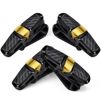 

4 Pack Car Sun Visor Spectacle Frame, Sunglasses Frame Clip, 180 Degree Rotating Car Spectacle Frame Double Head Clip