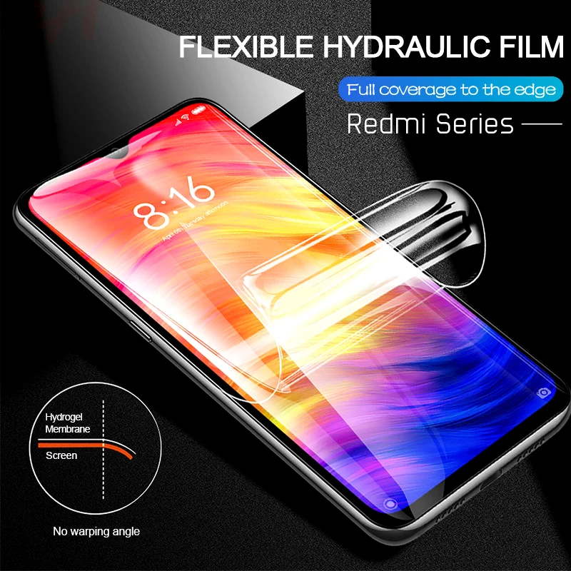 200D Гидрогелевая пленка для xiaomi redmi note 8 pro k20 k30 go 8t 7 7a 8a защитная экрана камеры |