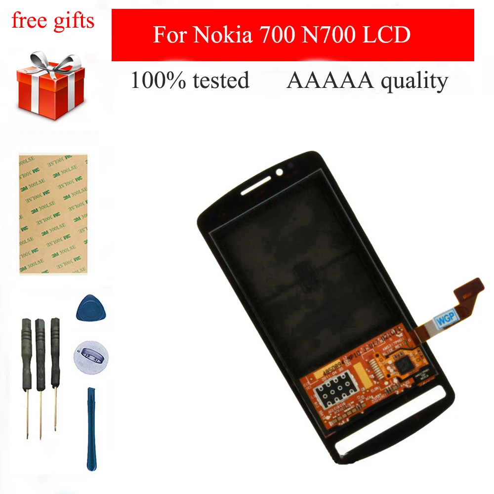 Для Nokia 700 N700 сенсорный экран дигитайзер сенсорная стеклянная панель + ЖК дисплей