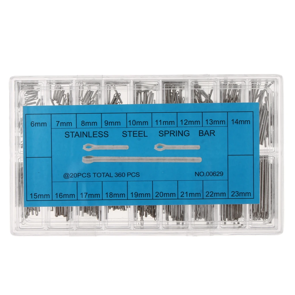 360pcs Watch Band Cotter Pin Assortment with Large Industrial Storage Case 360pcs Watch Band Cotter Pin Assortment with Large Industrial Storage Case