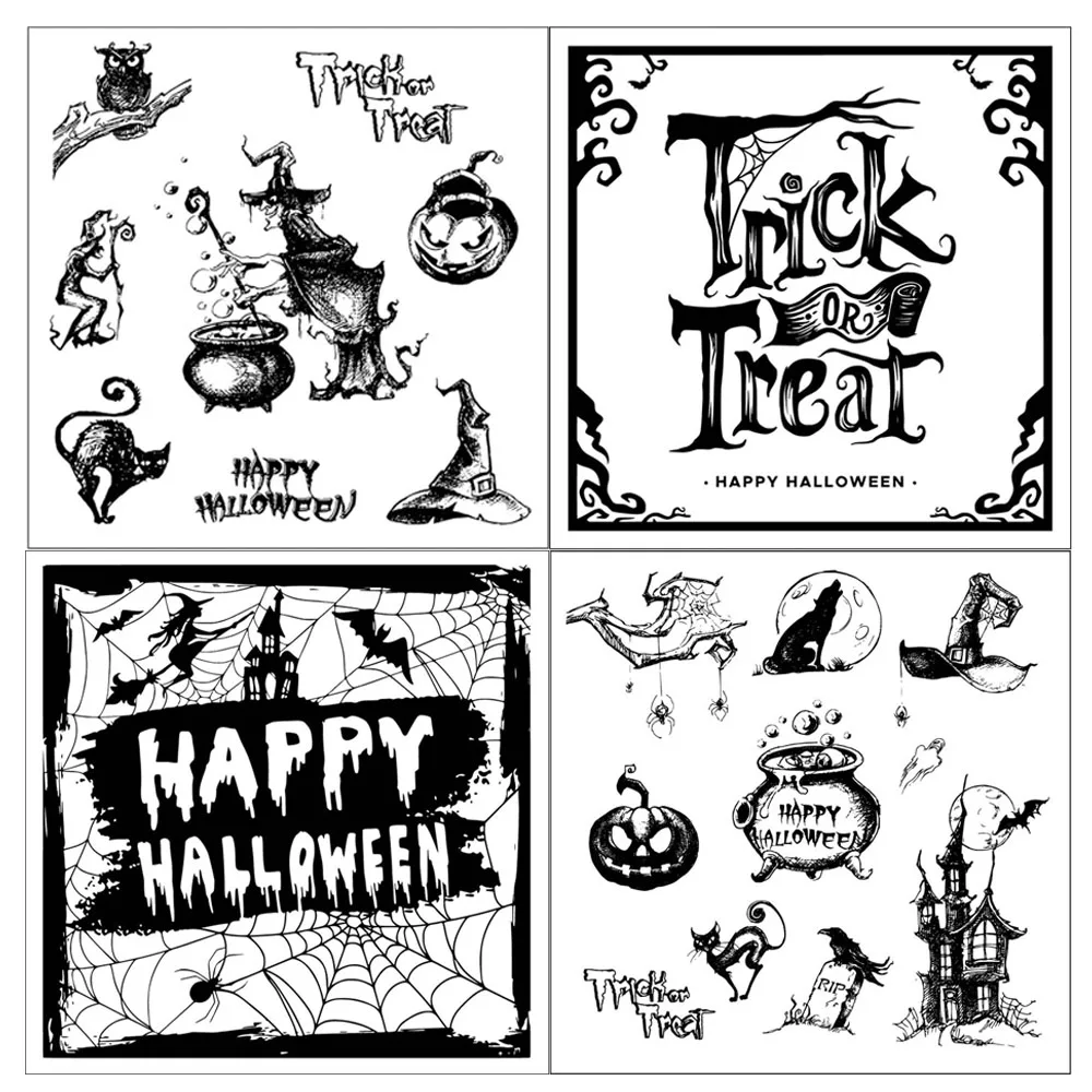 

HHalloween House Clear Silicone Stamps Scrapbooking Crafts Decorate Photo Album Embossing Cards Making Clear Stamps New