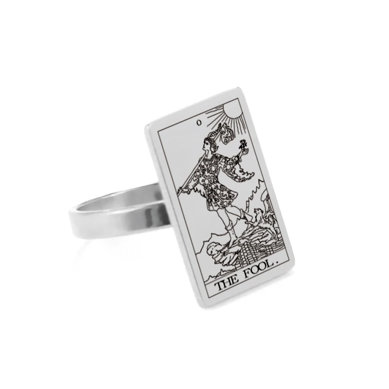 Dawapara Gold-Tone Tarot Card Stainless Steel Vintage Ring for Women - Major Arcana Inspired Jewelry