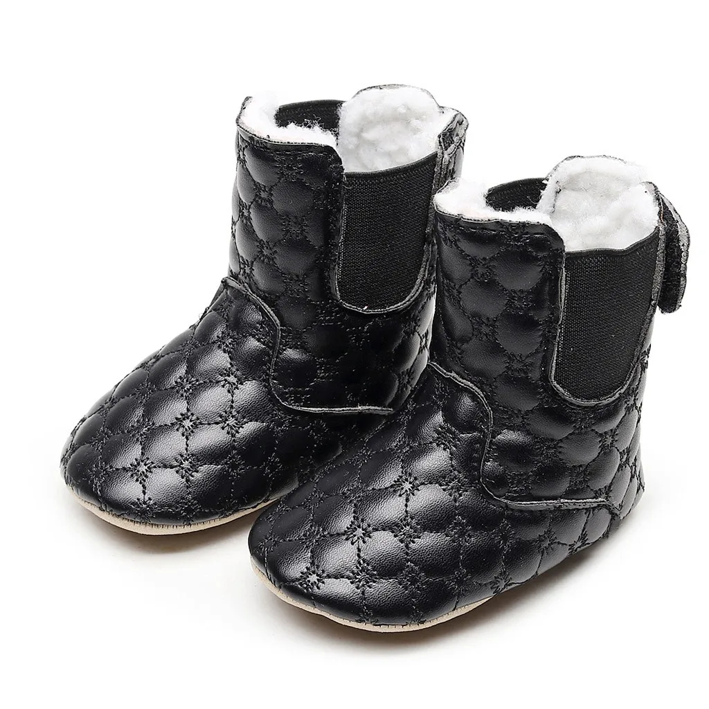 

Newest Newborn Snow Boots Toddlers Baby Girls Boys New Style Solid Print Winter Warm Boots First Walkers Shoes enfant garcon
