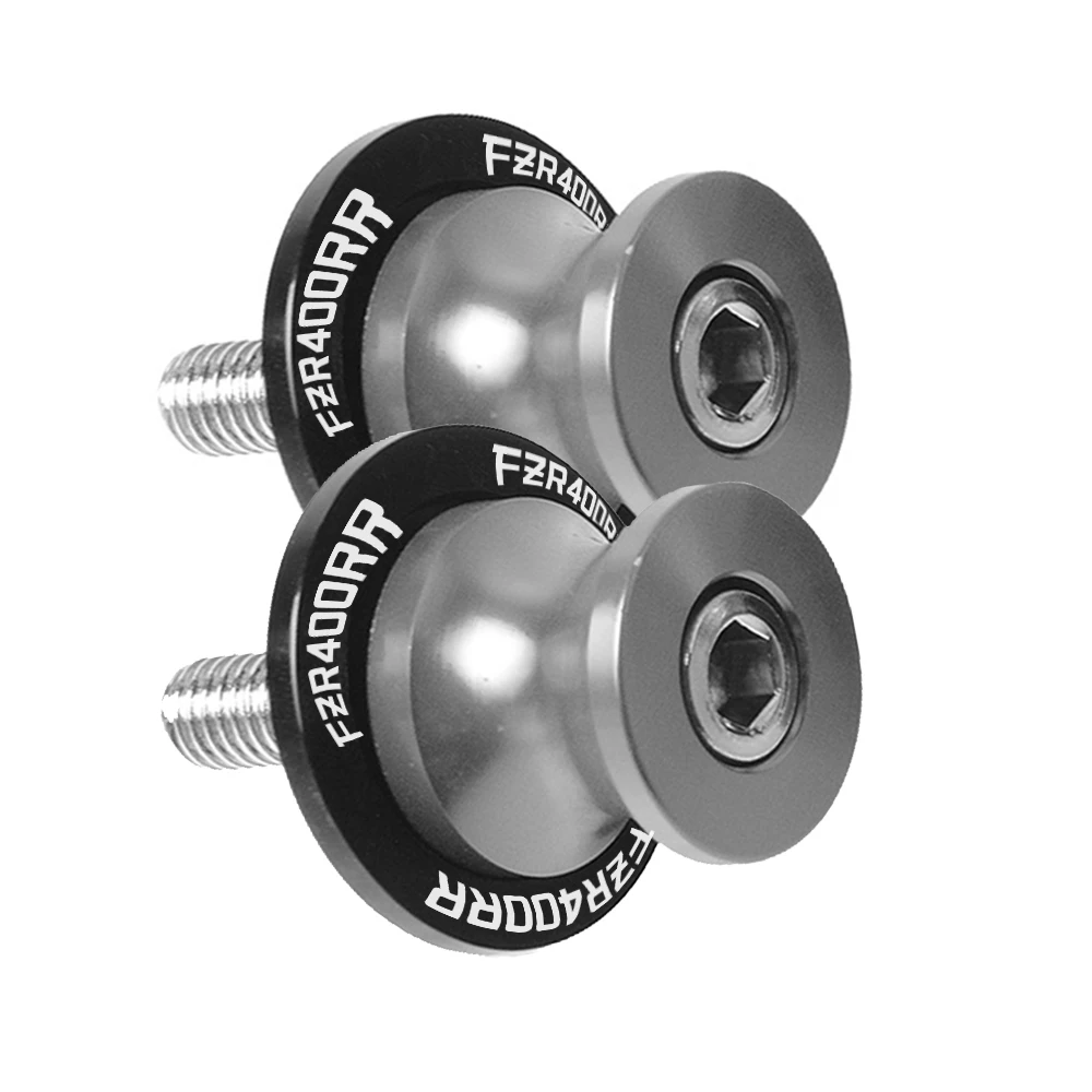 For YAMAHA FZR400 RR FZR400RR FZR 400RR YZF R1 FZ1 FAZER Motorcycle Swingarm Spools Slider Swing Screw Sliders Spools Stand Arm - Цвет: 6MM Gray