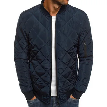 

2019 Slim Warm Coats Autumn Winter Men's Lightweight Windproof Packable Warm Jacket Solid Color Jackests Outwear