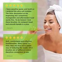 50/100Pcs Customisable Logo Bristle Bamboo Toothbrush Eco Friendly Wood Tooth Brushes Traveling Teeth Care Tools for Adults 6