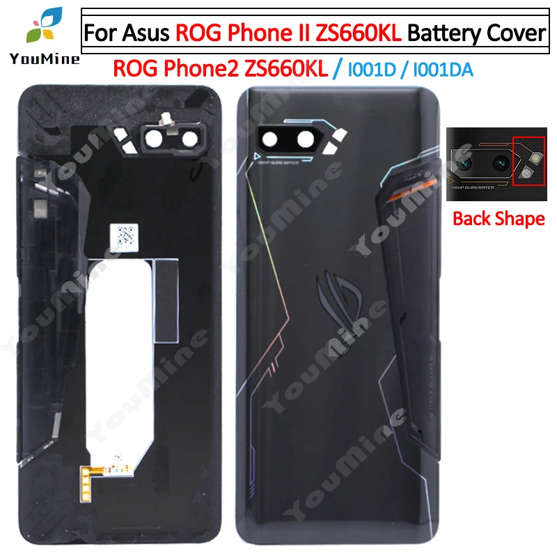 Задняя крышка для Asus ROG Phone II ZS660KL стеклянный корпус задняя Сменный Чехол +