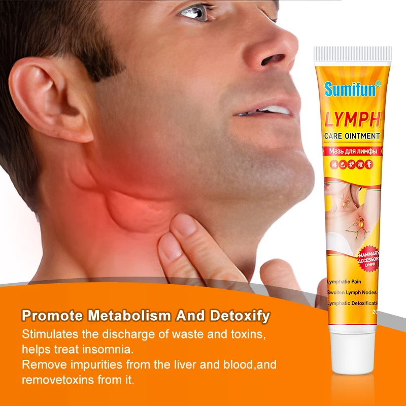 3/5/10Pcs Sumifun Lymphatic Detox Cream Lymph Ointment Neck Anti-Swelling Cream Armpit Lymph Nodes Medical Paste Health Care 20G