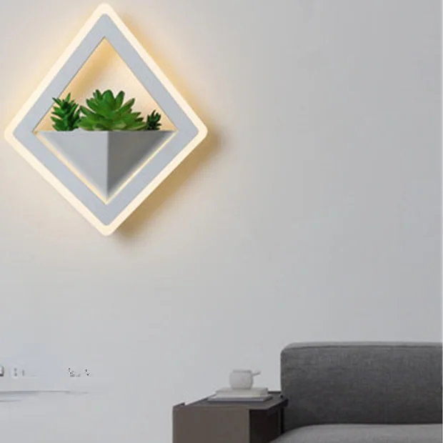 

Nordpic plant creative wall lamp modern simple style bedside walkway living room corridor Balcony acrylic indoor LED wall lamp